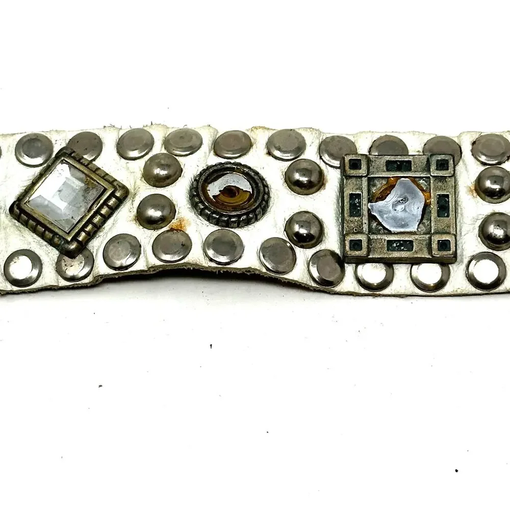 Sand Castle New York Leather Jewel Embellished Belt